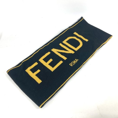 Sciarpa bicolore logo fendi - sciarpa,