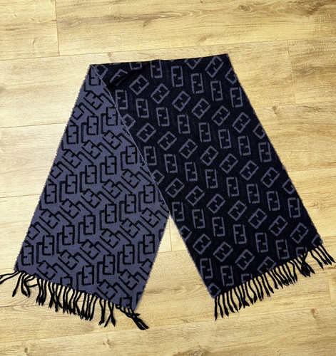 Sciarpa monogramma logo - , lana