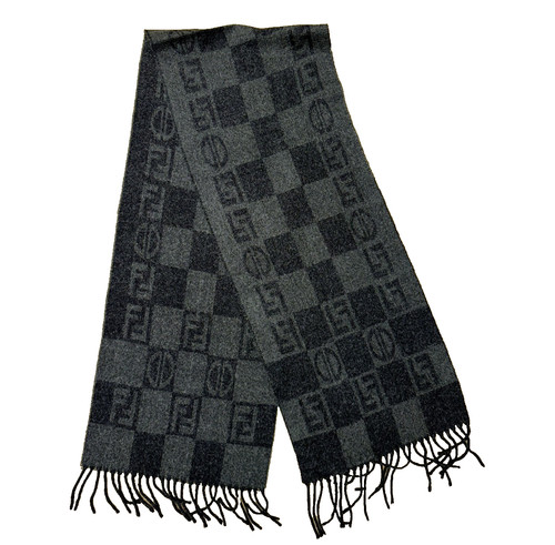 Sciarpa lana grigia fendi - lana,