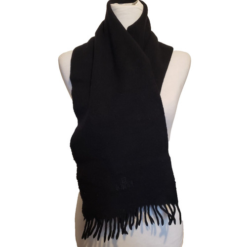 Sciarpa lana nera con - sciarpa,